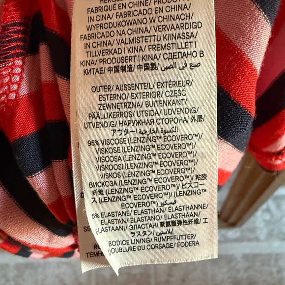 Boden Red and Blue Striped Midi Dress - Picture 7 of 7